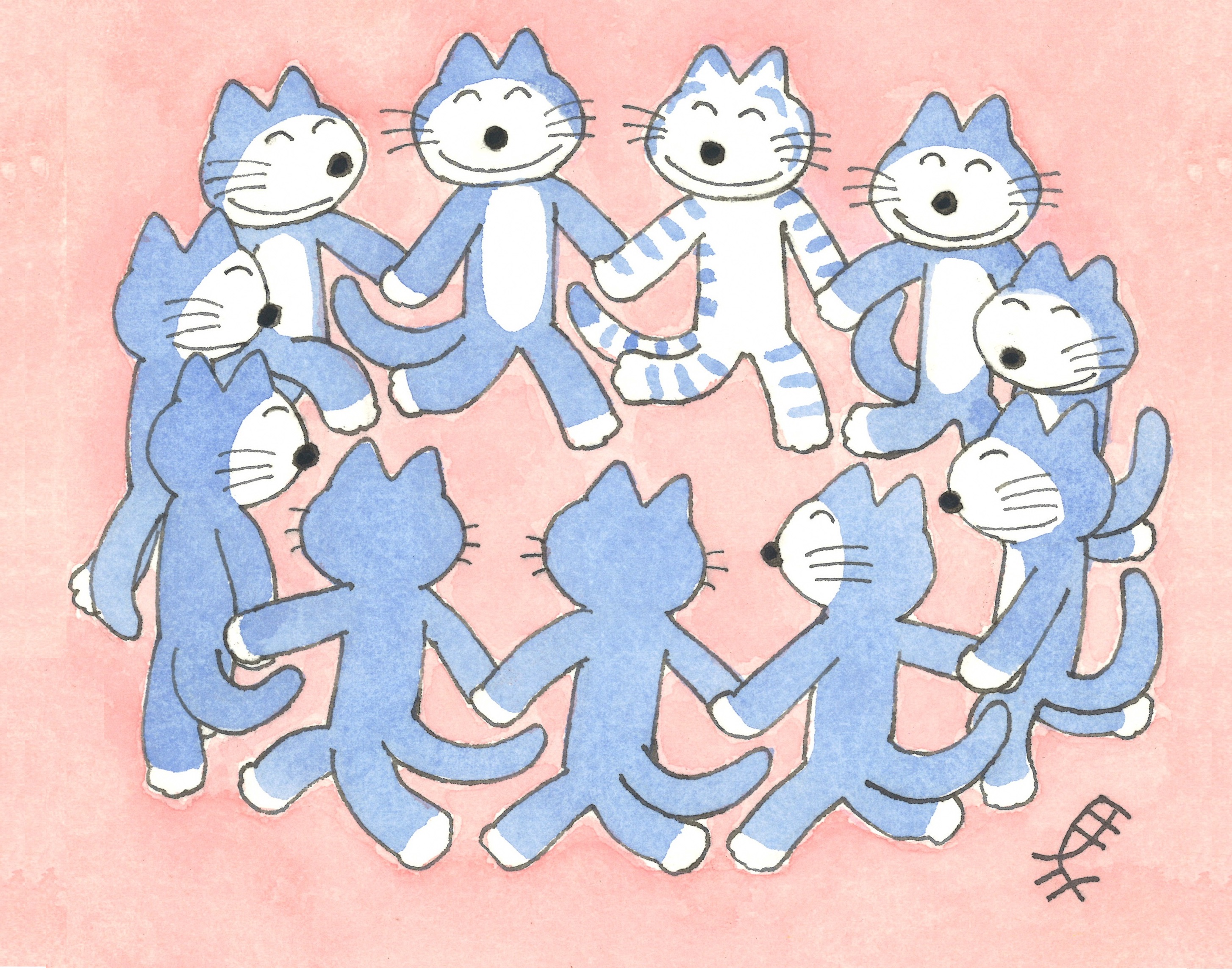 11ぴきのねこかるたの絵