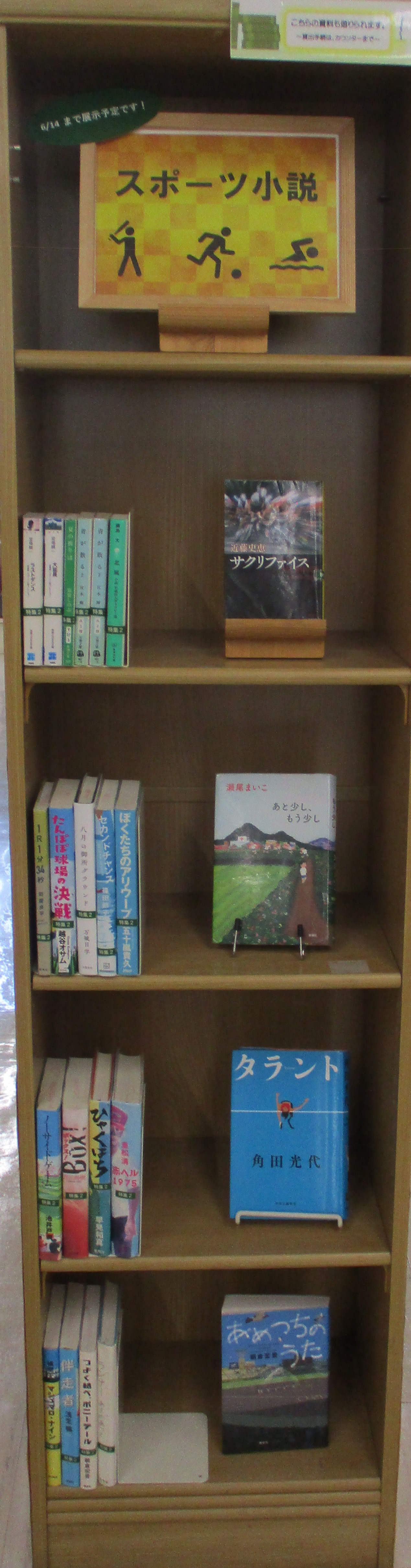 スポーツ小説特集棚の写真 スポーツ小説特集棚の写真